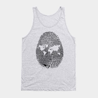 World Fingerprint Design Gift Tank Top